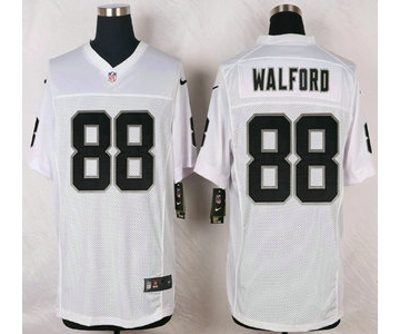 Oakland Raiders #88 Clive Walford Nike White Elite Jersey