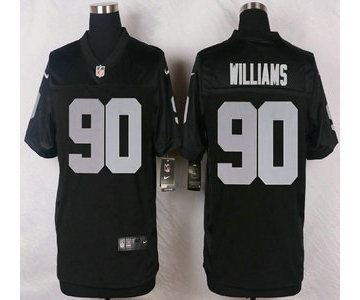 Oakland Raiders #90 Dan Williams Nike Black Elite Jersey