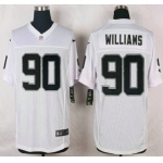 Oakland Raiders #90 Dan Williams Nike White Elite Jersey