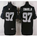 Oakland Raiders #97 Mario Edwards Jr Nike Black Elite Jersey