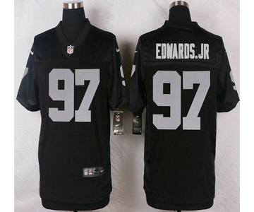 Oakland Raiders #97 Mario Edwards Jr Nike Black Elite Jersey