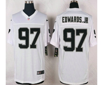 Oakland Raiders #97 Mario Edwards Jr Nike White Elite Jersey