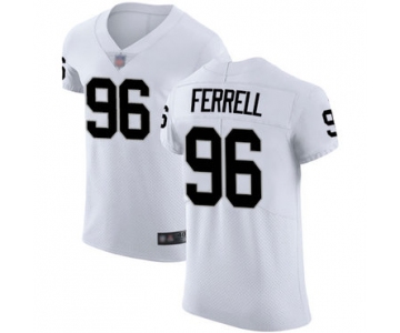 Raiders #96 Clelin Ferrell White Men's Stitched Football Vapor Untouchable Elite Jersey