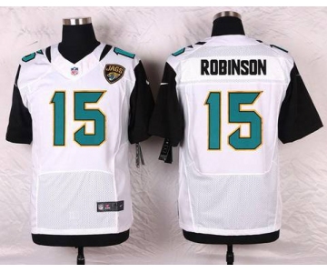 Men's Jacksonville Jaguars #15 Allen Robinson White Road NFL Nike Elite Jersey