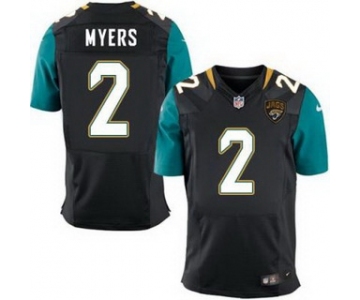 Men's Jacksonville Jaguars #2 Jason Myers Black Team Color NFL Nike Elite Jersey