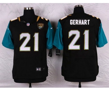 Men's Jacksonville Jaguars #21 Toby Gerhart Black Team Color NFL Nike Elite Jersey