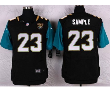 Men's Jacksonville Jaguars #23 Ames Sample Black Team Color NFL Nike Elite Jersey