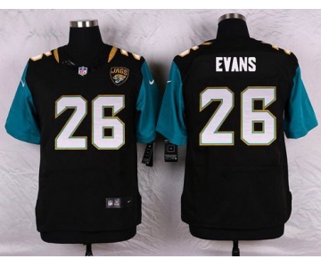 Men's Jacksonville Jaguars #26 Josh Evans Black Team Color NFL Nike Elite Jersey