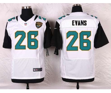 Men's Jacksonville Jaguars #26 Josh Evans White Road NFL Nike Elite Jersey