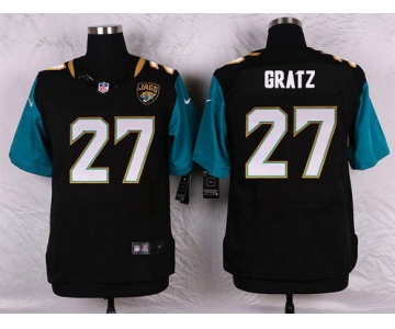 Men's Jacksonville Jaguars #27 Dwayne Gratz Black Team Color NFL Nike Elite Jersey