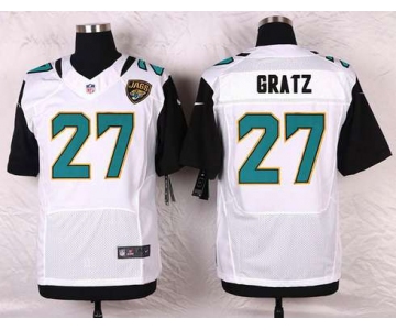 Men's Jacksonville Jaguars #27 Dwayne Gratz White Road NFL Nike Elite Jersey