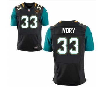 Men's Jacksonville Jaguars #33 Chris Ivory Black Team Color NFL Nike Elite Jersey