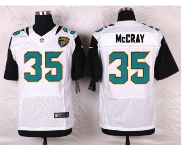 Men's Jacksonville Jaguars #35 Demetrius McCray White Road NFL Nike Elite Jersey