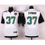 Men's Jacksonville Jaguars #37 John Cyprien White Road NFL Nike Elite Jersey