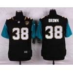 Men's Jacksonville Jaguars #38 Sergio Brown Black Team Color NFL Nike Elite Jersey