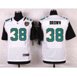 Men's Jacksonville Jaguars #38 Sergio Brown White Road NFL Nike Elite Jersey