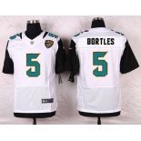 Men's Jacksonville Jaguars #5 Blake Bortles White Road NFL Nike Elite Jersey