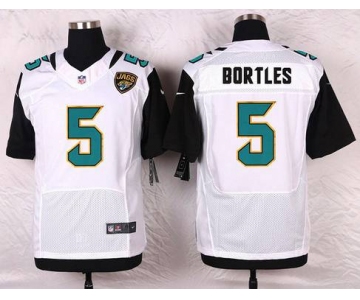 Men's Jacksonville Jaguars #5 Blake Bortles White Road NFL Nike Elite Jersey