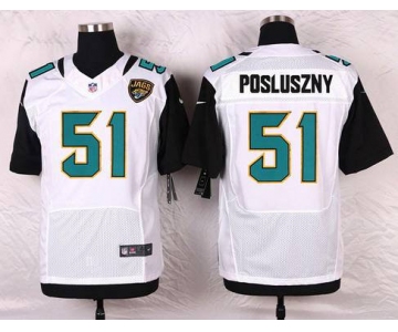 Men's Jacksonville Jaguars #51 Paul Posluszny White Road NFL Nike Elite Jersey