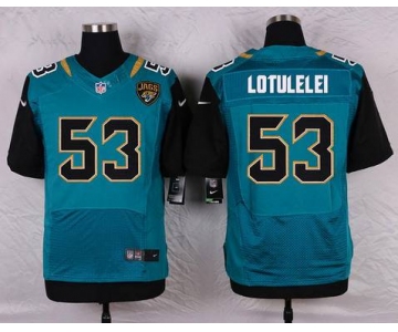 Men's Jacksonville Jaguars #53 John Lotulelei Teal Green Alternate NFL Nike Elite Jersey