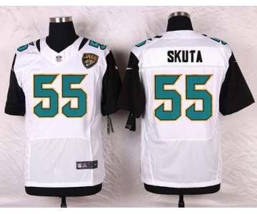 Men's Jacksonville Jaguars #55 Dan Skuta White Road NFL Nike Elite Jersey