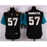 Men's Jacksonville Jaguars #57 Thurston Armbrister Black Team Color NFL Nike Elite Jersey