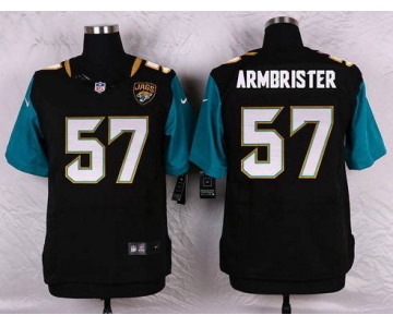 Men's Jacksonville Jaguars #57 Thurston Armbrister Black Team Color NFL Nike Elite Jersey