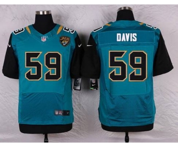 Men's Jacksonville Jaguars #59 Ryan Davis Teal Green Alternate NFL Nike Elite Jersey