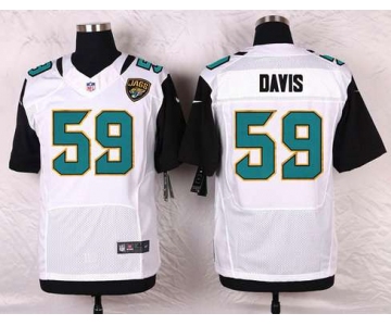 Men's Jacksonville Jaguars #59 Ryan Davis White Road NFL Nike Elite Jersey