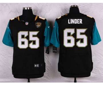 Men's Jacksonville Jaguars #65 Brandon Linder Black Team Color NFL Nike Elite Jersey