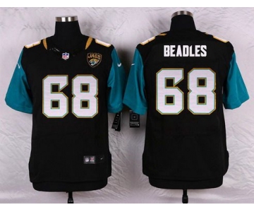 Men's Jacksonville Jaguars #68 Zane Beadles Black Team Color NFL Nike Elite Jersey