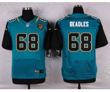 Men's Jacksonville Jaguars #68 Zane Beadles Teal Green Alternate NFL Nike Elite Jersey