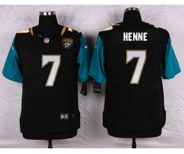 Men's Jacksonville Jaguars #7 Chad Henne Black Team Color NFL Nike Elite Jersey