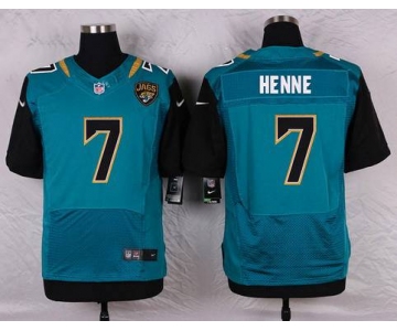 Men's Jacksonville Jaguars #7 Chad Henne Teal Green Alternate NFL Nike Elite Jersey