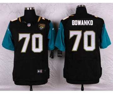 Men's Jacksonville Jaguars #70 Luke Bowanko Black Team Color NFL Nike Elite Jersey