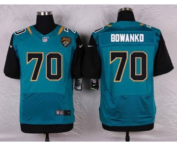 Men's Jacksonville Jaguars #70 Luke Bowanko Teal Green Alternate NFL Nike Elite Jersey