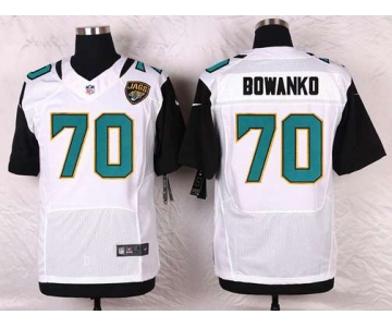 Men's Jacksonville Jaguars #70 Luke Bowanko White Road NFL Nike Elite Jersey