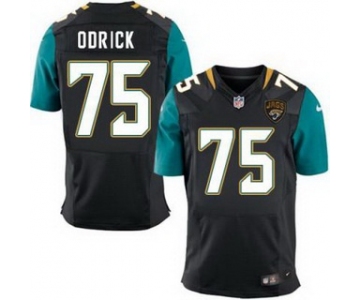 Men's Jacksonville Jaguars #75 Jared Odrick Black Team Color NFL Nike Elite Jersey