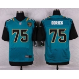 Men's Jacksonville Jaguars #75 Jared Odrick Teal Green Alternate NFL Nike Elite Jersey