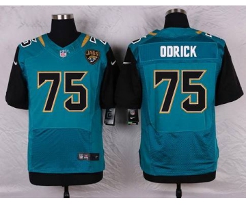 Men's Jacksonville Jaguars #75 Jared Odrick Teal Green Alternate NFL Nike Elite Jersey