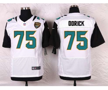 Men's Jacksonville Jaguars #75 Jared Odrick White Road NFL Nike Elite Jersey