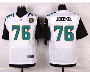 Men's Jacksonville Jaguars #76 Luke Joeckel White Road NFL Nike Elite Jersey