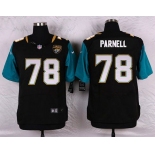 Men's Jacksonville Jaguars #78 Jermey Parnell Black Team Color NFL Nike Elite Jersey