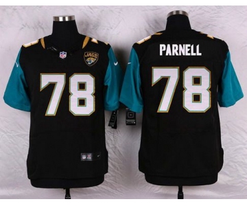 Men's Jacksonville Jaguars #78 Jermey Parnell Black Team Color NFL Nike Elite Jersey