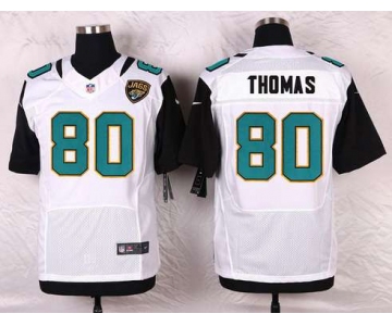 Men's Jacksonville Jaguars #80 Julius Thomas White Road NFL Nike Elite Jersey