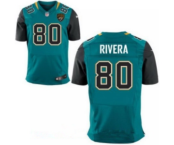 Men's Jacksonville Jaguars #80 Mychal Rivera Teal Green Team Color Stitched NFL Nike Elite Jersey