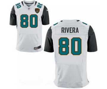 Men's Jacksonville Jaguars #80 Mychal Rivera White Road Stitched NFL Nike Elite Jersey