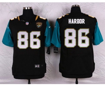 Men's Jacksonville Jaguars #86 Clay Harbor Black Team Color NFL Nike Elite Jersey