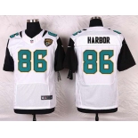 Men's Jacksonville Jaguars #86 Clay Harbor White Road NFL Nike Elite Jersey