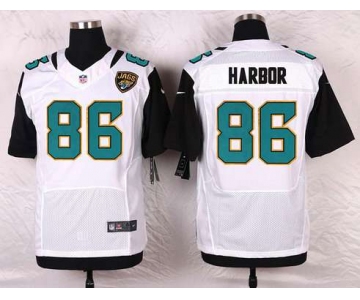 Men's Jacksonville Jaguars #86 Clay Harbor White Road NFL Nike Elite Jersey